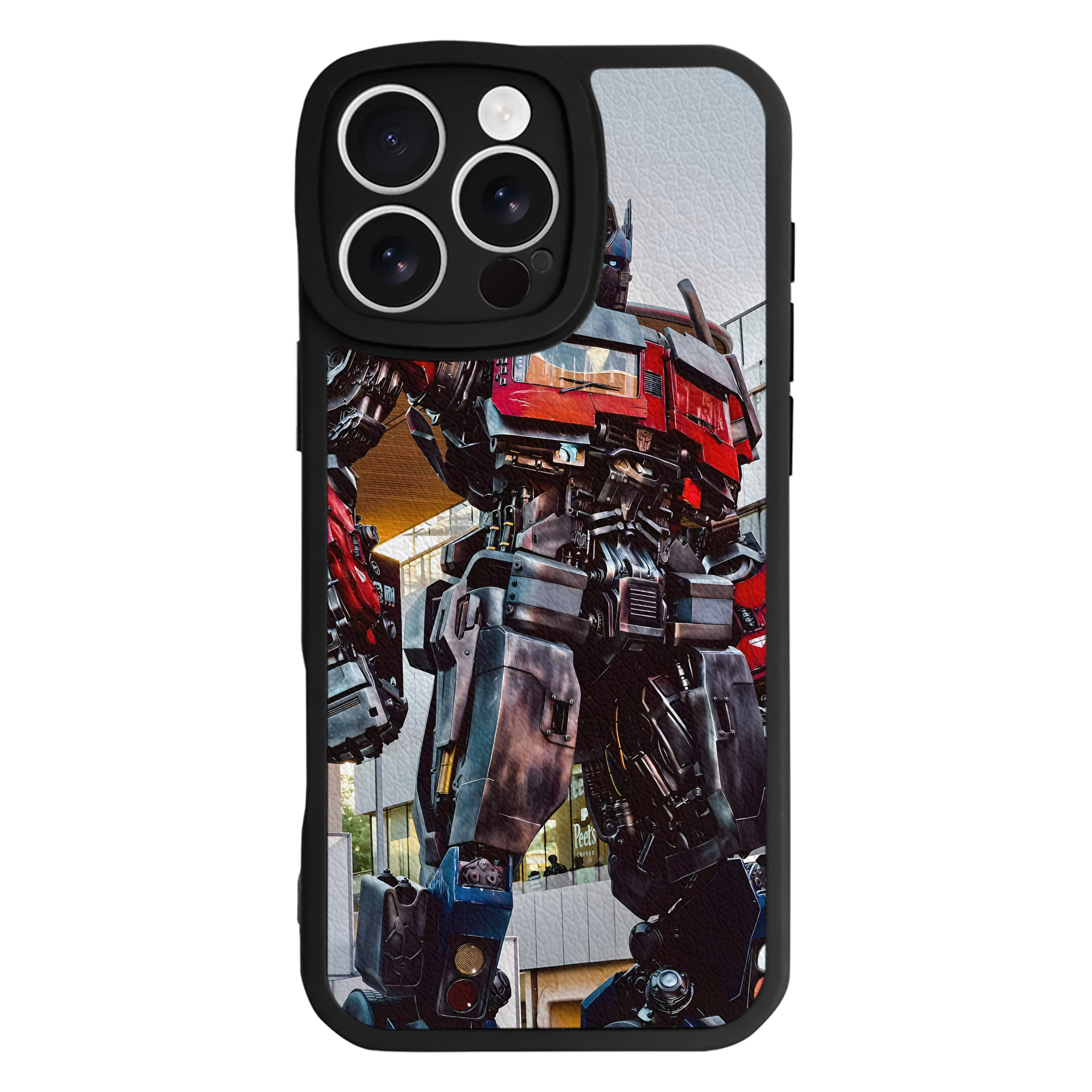 （画像用） Transformers トランスフォーマー 【iPhone 16シリーズ対応】シリコンスマホケース（レザー調） 材質：シリコン